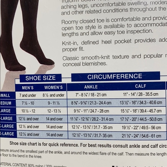 TruForm Men or Womens Compression socks Black - Picture 4 of 8